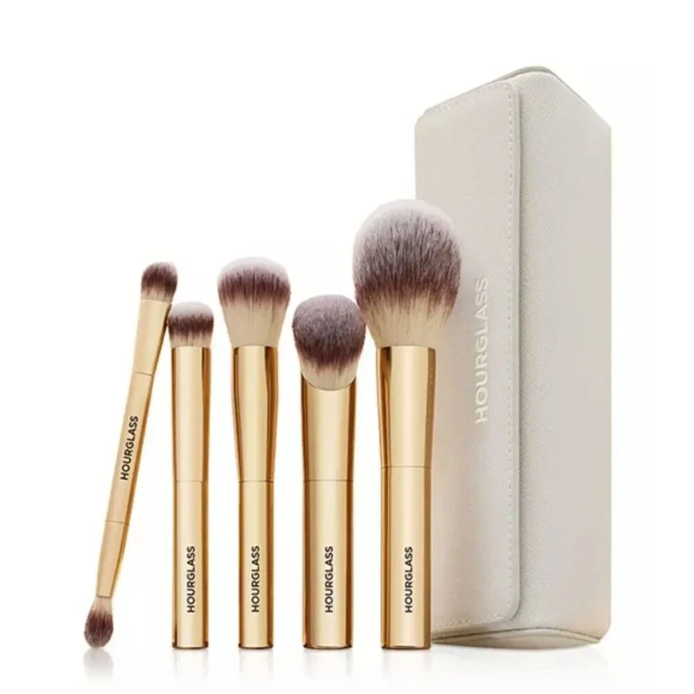 Hourglass Face & Eye Travel Gold Brush Limited Ed. 5pc Set with Case